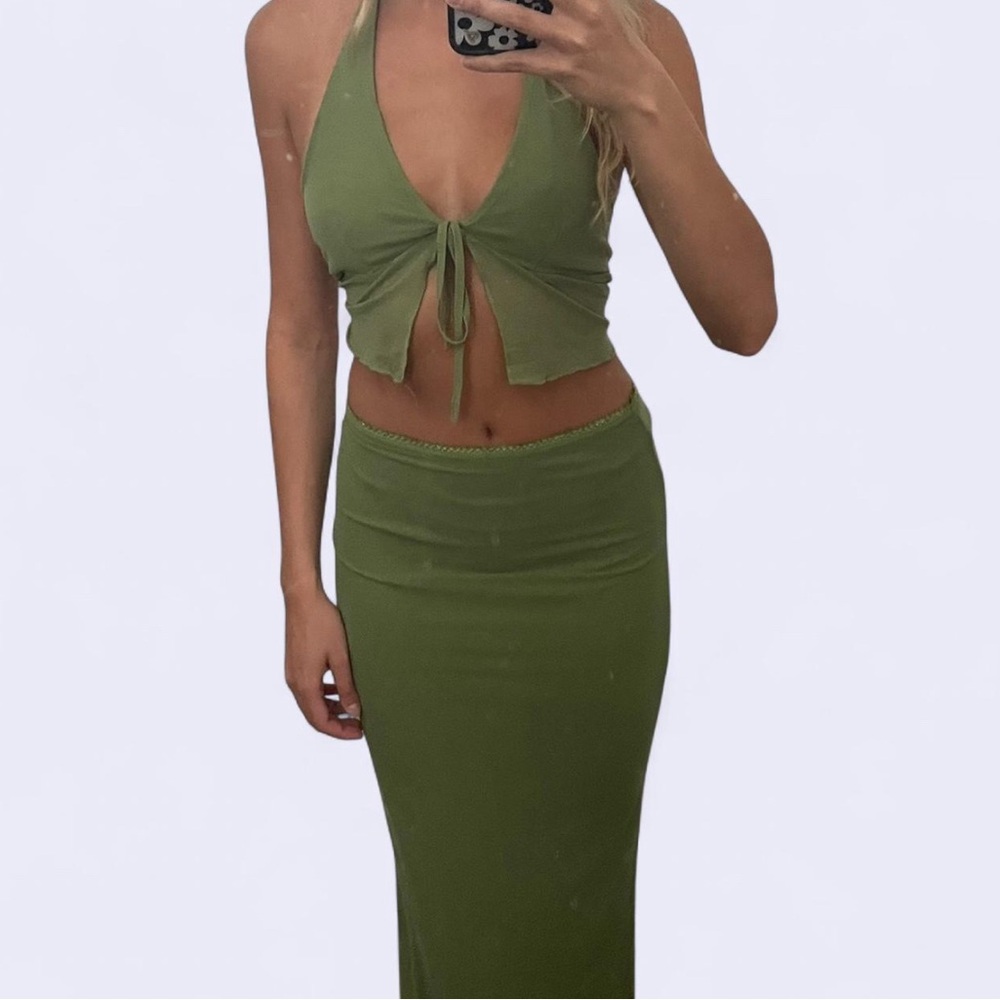 Olive Green Women's Maxi Skirt